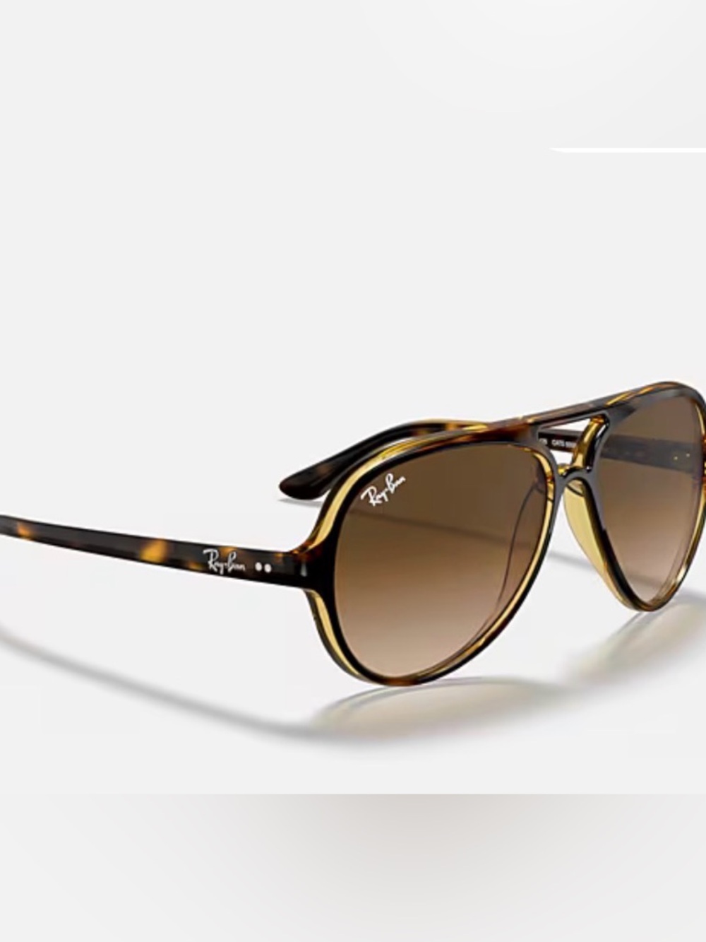 Ray-Ban Men’s RB 4125 Aviator Sunglasses - Brown Lenses - Picture 6 of 7